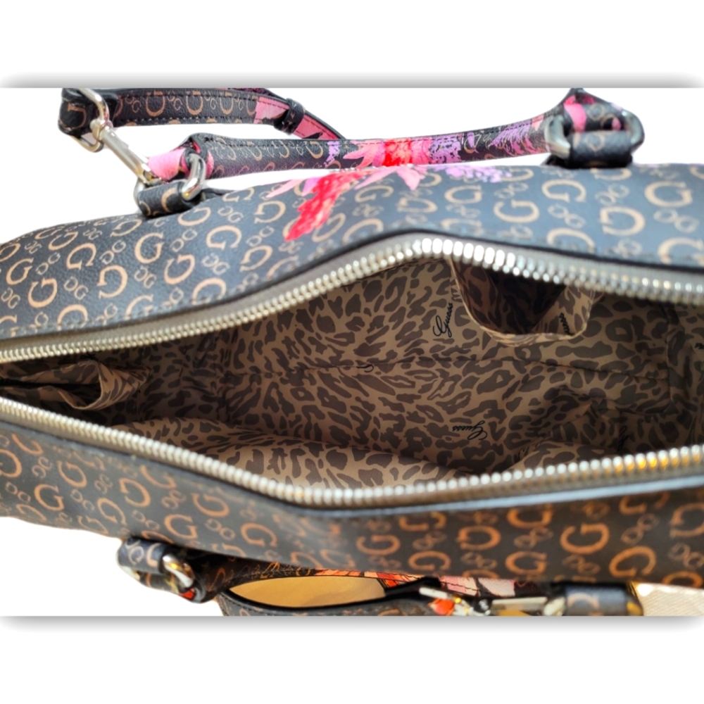 GUESS FLORAL SATCHEL BAG - Picture 6 of 6